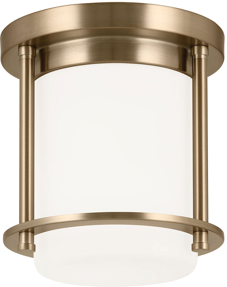 Albers 1 Light Flush Mount Light, Champagne Bronze - Transitional