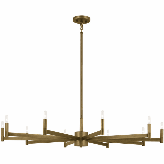 Kichler 52613NBR Erzo Contemporary Natural Brass Chandelier Lamp KIC