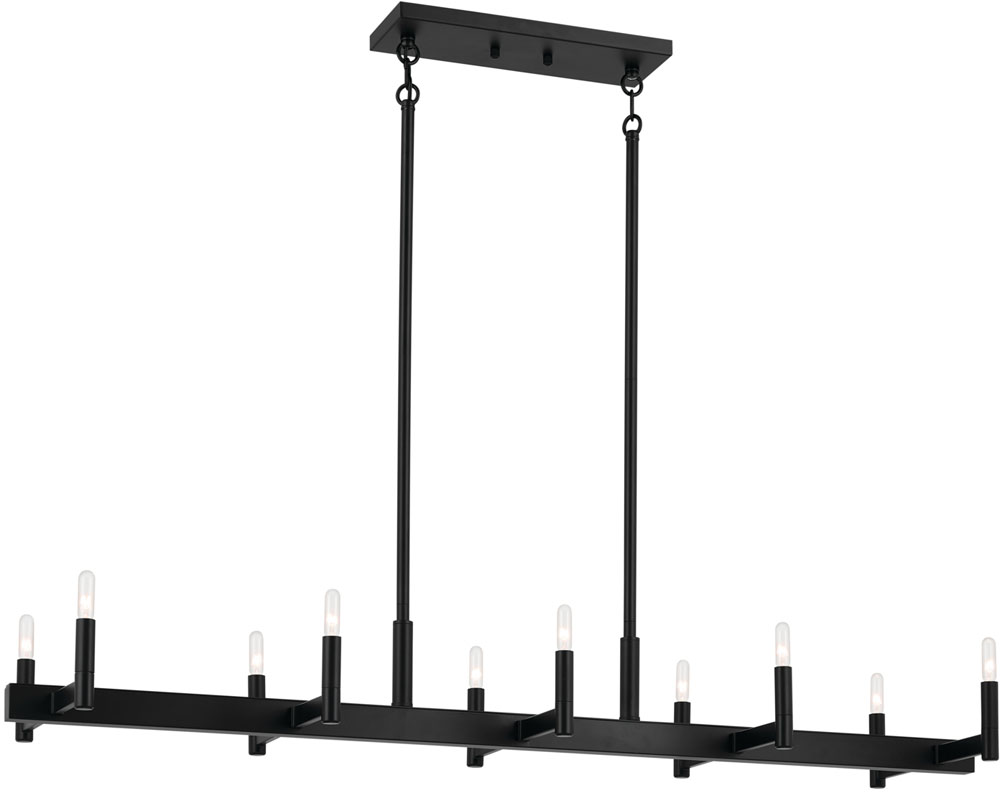 Kichler 52614BK Erzo Contemporary Black Kitchen Island Light KIC52614BK