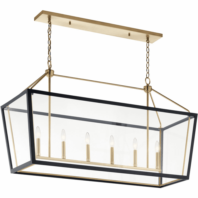 Kichler 52622CPZBK Delvin Modern Champagne Bronze Kitchen Island Light - KIC-52622CPZBK