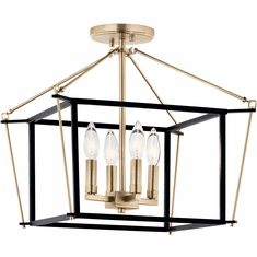 Kichler 52633CPZ Eisley Champagne Bronze Flush Mount Lighting Fixture