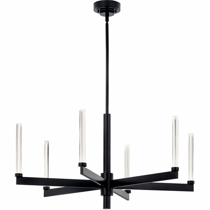 Kichler 52667BK Sycara Contemporary Black LED Chandelier Lamp