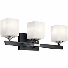 Kichler 55002BK Marette Modern Black 3-Light Bath Lighting