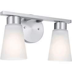 Kichler 55120NI Stamos Brushed Nickel 2-Light Lighting For Bathroom