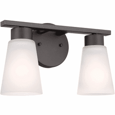 Kichler 55120OZ Stamos Olde Bronze 2-Light Bathroom Vanity Light Fixture