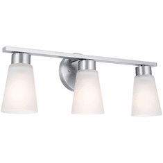 Kichler 55121NI Stamos Brushed Nickel 3-Light Bathroom Vanity Light
