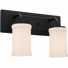 Kichler 55130BKT Vetivene Modern Textured Black 2-Light Vanity Light