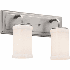 Kichler 55130CLP Vetivene Contemporary Classic Pewter 2-Light Bathroom Lighting
