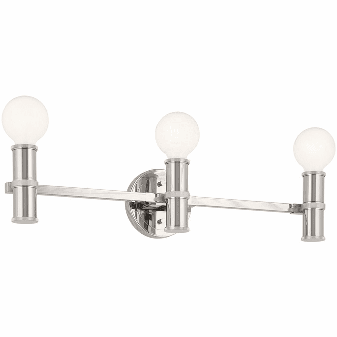 Kichler 55157PN Torche Contemporary Polished Nickel 3Light Bathroom