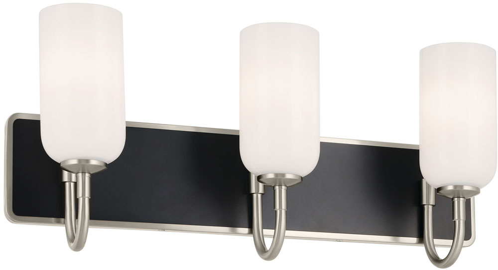 Kichler 55163NI Solia Modern Brushed Nickel 3-Light Bathroom Lighting ...