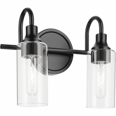 Kichler 55210BK Kavi Modern Black 2-Light Vanity Lighting