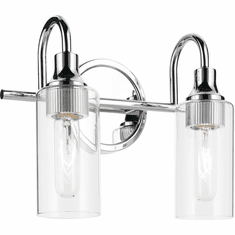 Kichler 55210CH Kavi Contemporary Chrome 2-Light Vanity Light