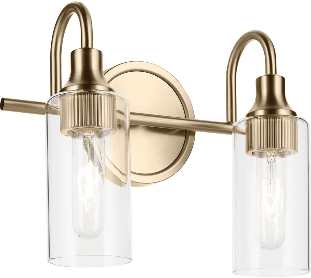 Kichler 55210CPZ Kavi Modern Champagne Bronze 2-Light Bath Lighting ...
