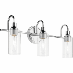 Kichler 55211CH Kavi Contemporary Chrome 3-Light Bath Lighting Sconce