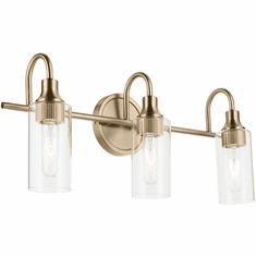 Kichler 55211CPZ Kavi Modern Champagne Bronze 3-Light Vanity Light