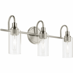 Kichler 55211NI Kavi Contemporary Brushed Nickel 3-Light Bath Light Fixture