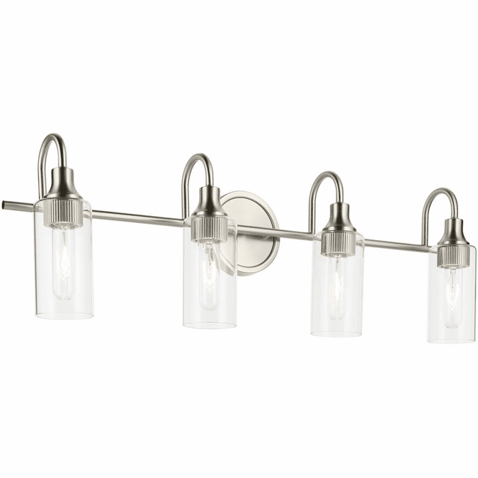Kichler 55212NI Kavi Contemporary Brushed Nickel 4-Light Bathroom Lighting Sconce