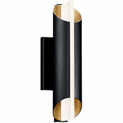 Kichler 59077BKTLED Astalis Contemporary Textured Black LED 16.5" Outdoor Wall Light Sconce
