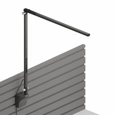 Koncept AR1000-MBK-SLT Z-Bar Solo Modern Metallic Black LED Slatwall Mount Study Lamp