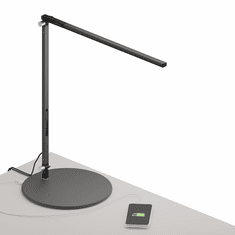 Koncept AR1000-MBK-USB Z-Bar Solo Contemporary Metallic Black LED USB Base Task Lighting