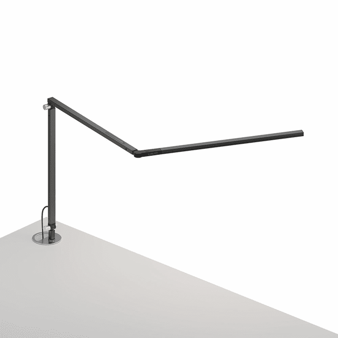 Koncept AR3200-MBK-GRM Z-Bar Slim Contemporary Metallic Black LED Grommet Mount Desk Lamp