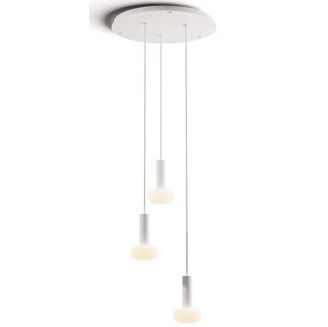 Koncept CMP-C3-S-06-MWT+NA+GLB Combi Modern Matte White LED 3-Light Multi Hanging Lamp
