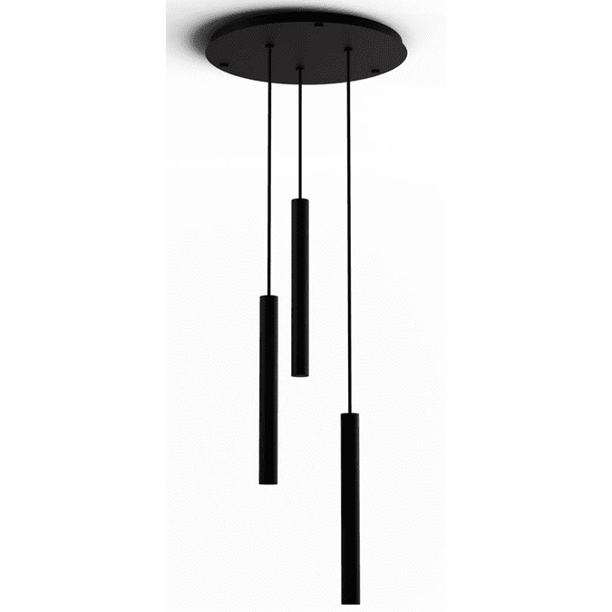 Koncept CMP-C3-S-16-MTB Combi Contemporary Matte Black LED 3-Light Multi Pendant Lighting