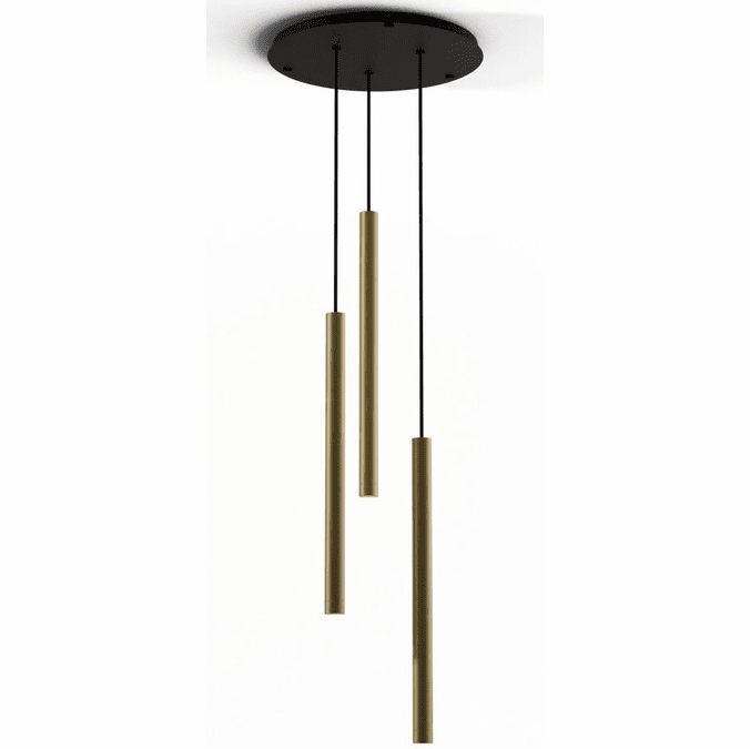 Koncept CMP-C3-S-24-BRS Combi Contemporary Brass LED 3-Light Multi Hanging Pendant Light