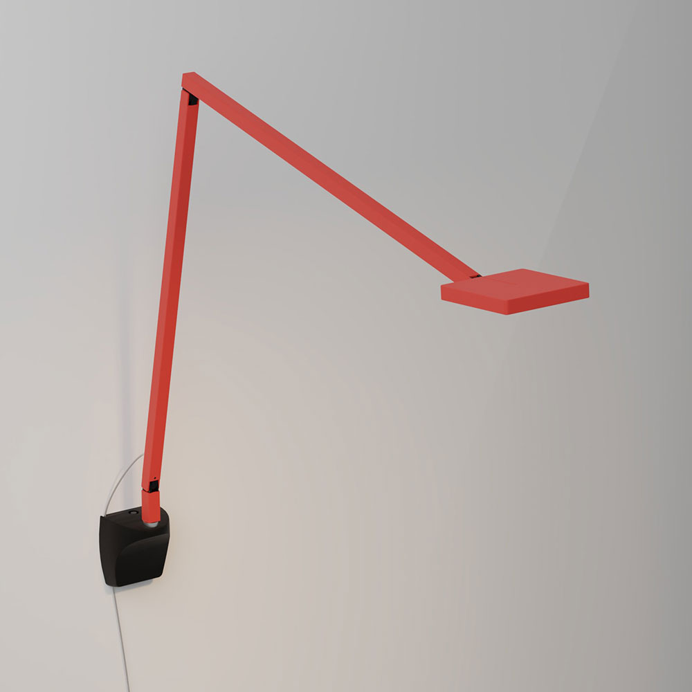 Koncept FCD2MFRWAL Focaccia Contemporary Matte Fire Red LED NonHardwired Swing Wall Arm Lamp