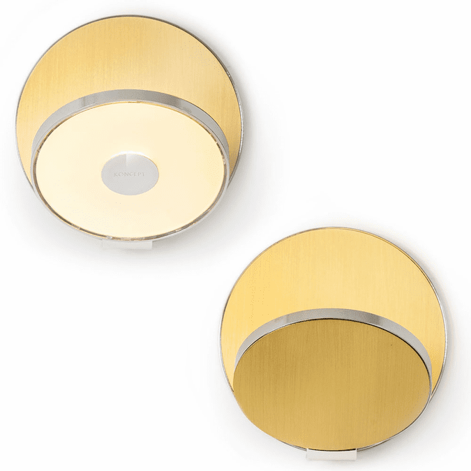 Koncept GRW-S-CRM-BRS Gravy Contemporary Chrome / Brushed Brass LED Wall Lighting Sconce