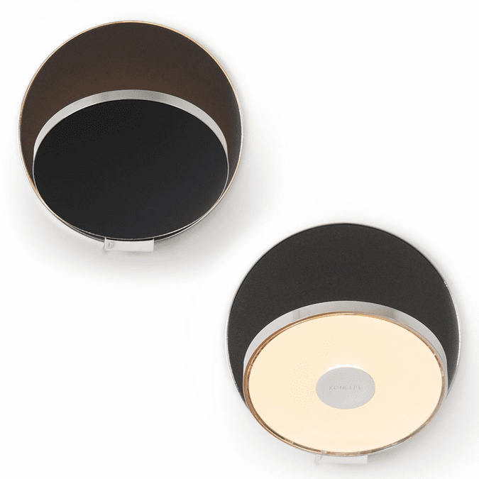 Koncept GRW-S-CRM-MBK Gravy Contemporary Chrome / Metallic Black LED Lighting Sconce