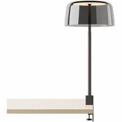 Koncept YUC-SW-MTB-2CF+SDGY Yurei Modern Matte Black LED Side Table Lamp