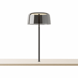 Koncept YUC-SW-MTB-THR+SDGY Yurei Contemporary Matte Black LED Lighting Table Lamp