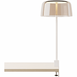 Koncept YUC-SW-MWT-2CF+STEA Yurei Contemporary Matte White LED Table Lamp Lighting