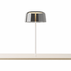 Koncept YUC-SW-MWT-THR+SDGY Yurei Contemporary Matte White LED Table Top Lamp