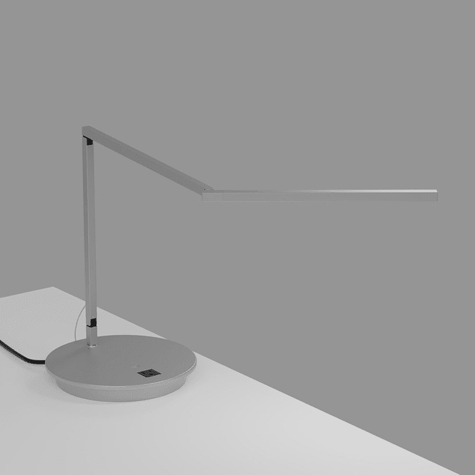 Koncept ZBD3100SILPWD ZBar Gen 4 Modern Silver LED Power Base Desk