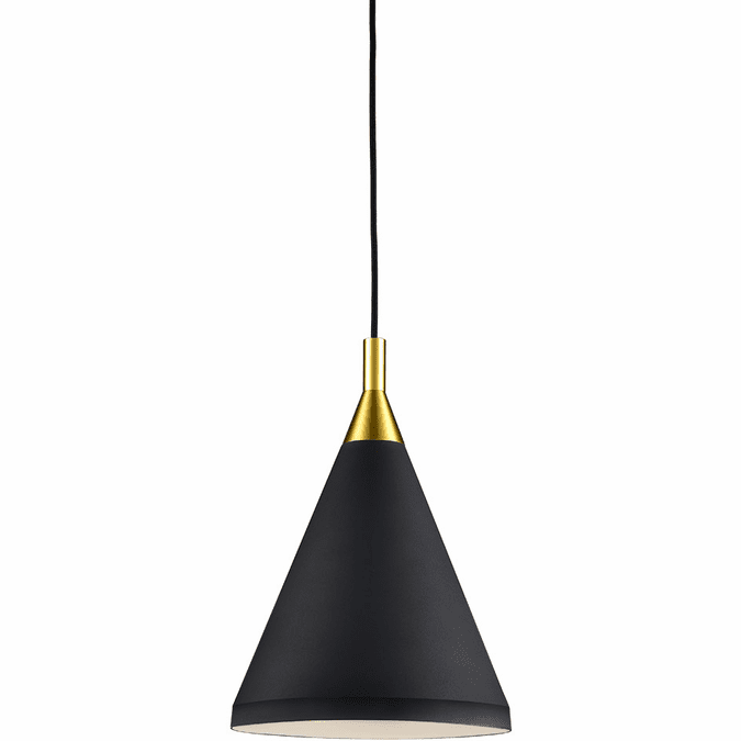 Kuzco 492710-BK/GD Dorothy Contemporary Black With Gold Detail Mini Hanging Light Fixture