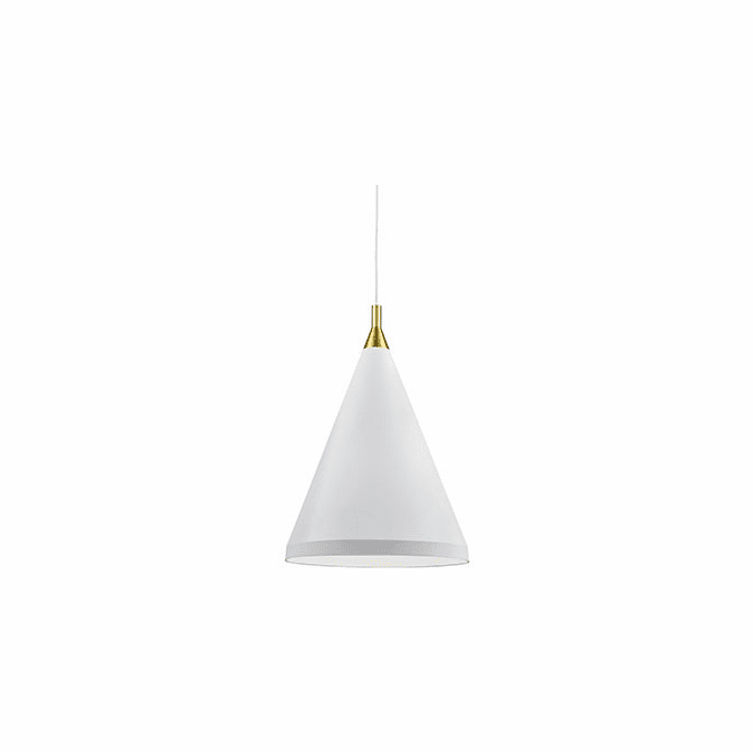 Kuzco 492716-WH-GD Dorothy Modern White / Gold 16" Hanging Pendant Light