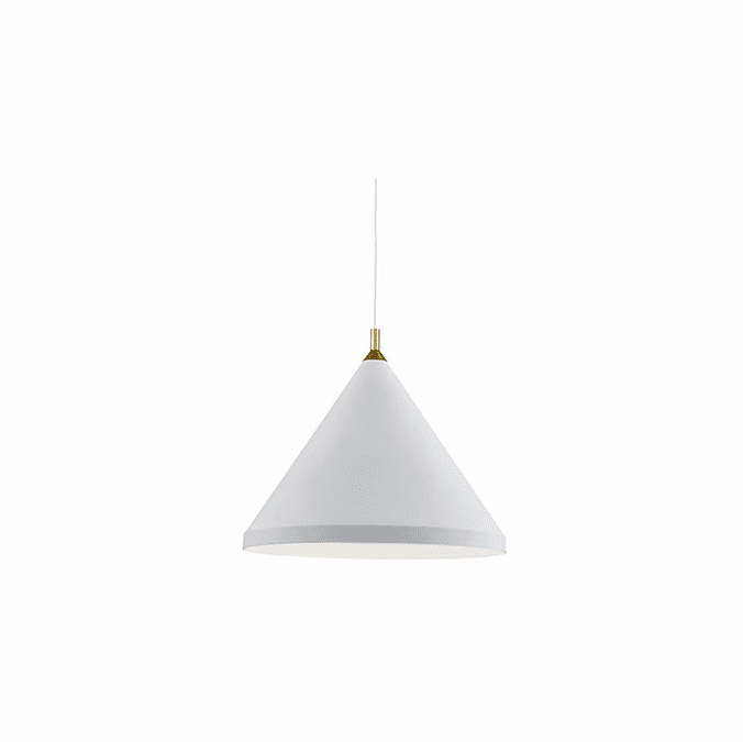 Kuzco 492824-WH-GD Dorothy Contemporary White / Gold 24" Pendant Lighting