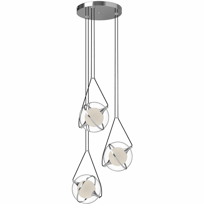 Kuzco CH76718-CH Aries Contemporary Chrome LED 18" Multi Lighting Pendant