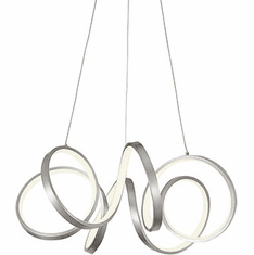 Kuzco CH93824-AS Synergy Contemporary Antique Silver LED 24" Drop Ceiling Light Fixture