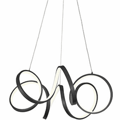 Kuzco CH93824-BK Synergy Modern Black LED 24" Drop Lighting Fixture