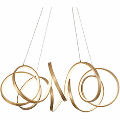 Kuzco CH93834-AN Synergy Contemporary Antique Brass LED 34" Pendant Lighting