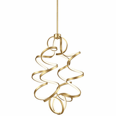 Kuzco CH93934-AN Synergy Modern Antique Brass LED 24" Pendant Lamp