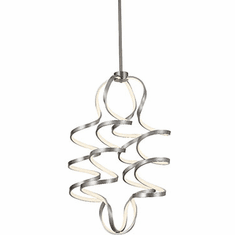 Kuzco CH93934-AS Synergy Contemporary Antique Silver LED 24" Hanging Lamp