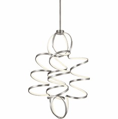 Kuzco CH93941-AS Synergy Modern Antique Silver LED 31.5" Pendant Lighting Fixture
