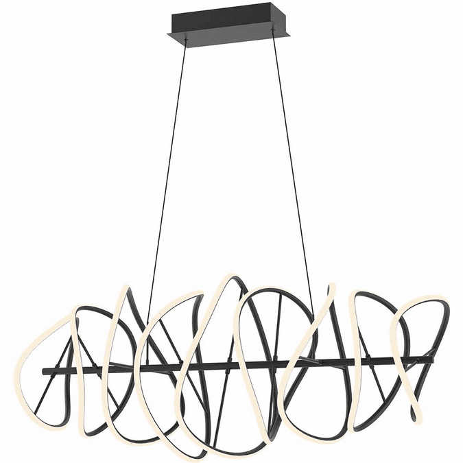 Kuzco CH96442-BK Collide Modern Black LED Island Lighting