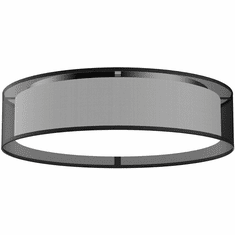 Kuzco FM7920-BOR-5CCT Dalton Contemporary Black Organza LED 20" Flush Lighting