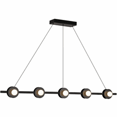 Kuzco LP15548-BK-UNV Elixir Contemporary Black LED Kitchen Island Lighting