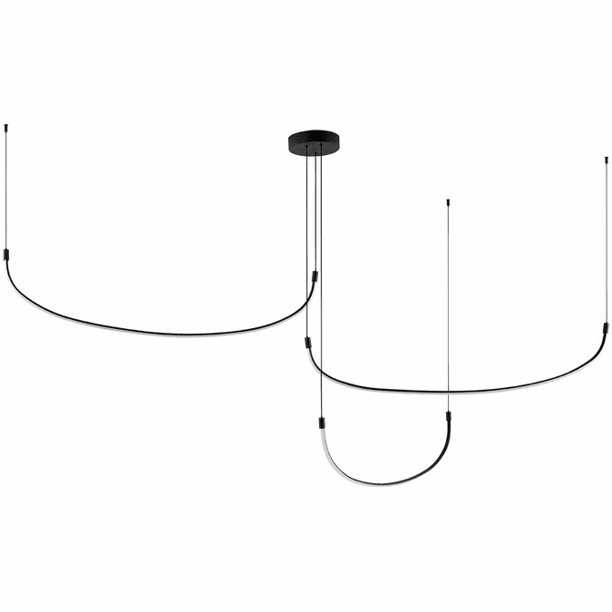 Kuzco MP89370-BK Talis Modern Black LED Multi Pendant Lighting Fixture
